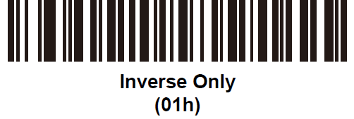 设置反白条码 Inverse Only